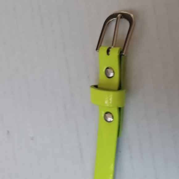 $4 Add-on Thin Fluorescent Yellow Belt - Youth Size - Picture 3 of 5